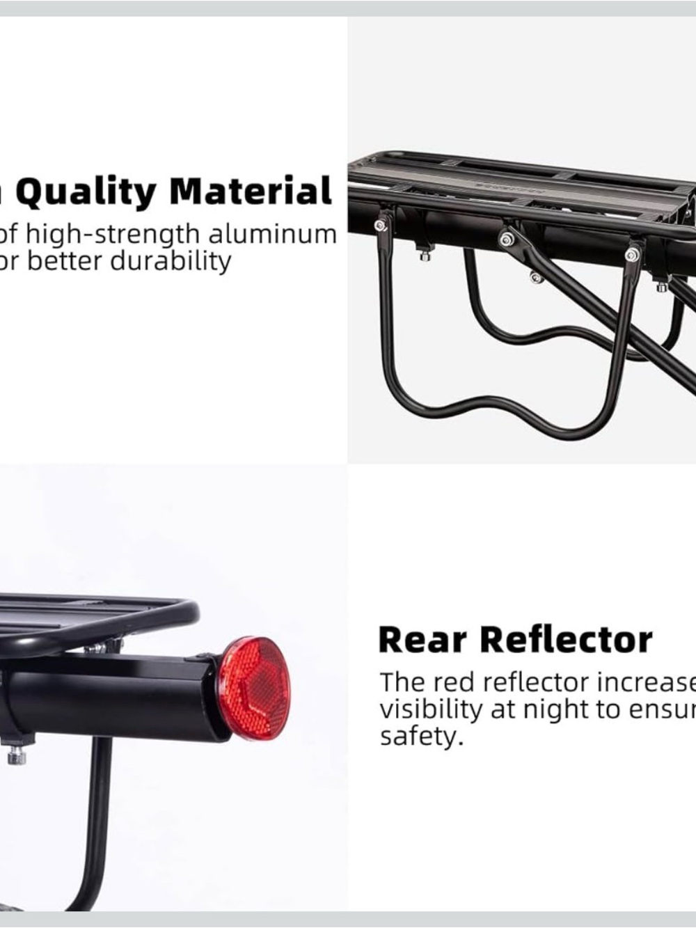 New Rear Bike Rack Quick Release,Bike Cargo Rack,Luggage Bike Rack - Picture 4 of 7